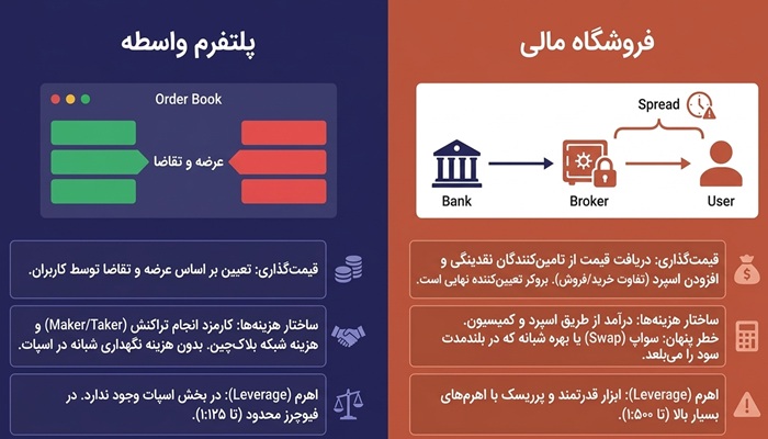 مقایسه بروکر و صرافی