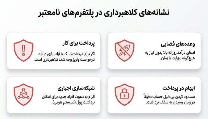 نشانه‌ های سایت ‌های کلاهبرداری در حوزه دیدن تبلیغات
